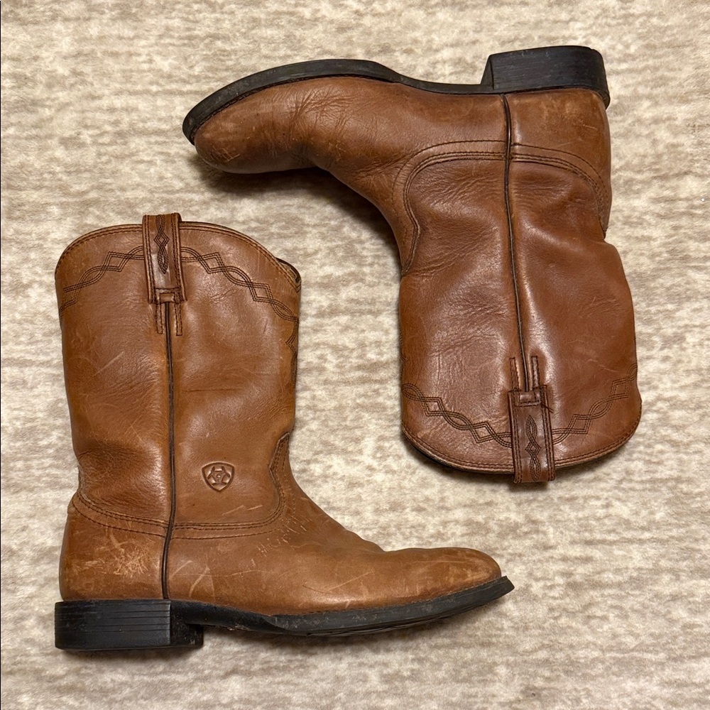 Ariat Brown Leather Cowboy Boots
